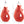 Charger l'image dans la galerie, Carafe / Vase Poisson S 1,2 litre Rouge