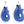 Charger l'image dans la galerie, Carafe / Vase Poisson S 1,2 litre Azur