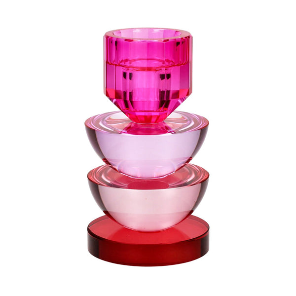 Bougeoir en cristal Rose