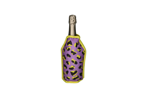 Rafraîchisseur de bouteille Léopard mauve