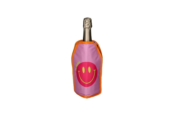 Rafraîchisseur de bouteille Smiley rose