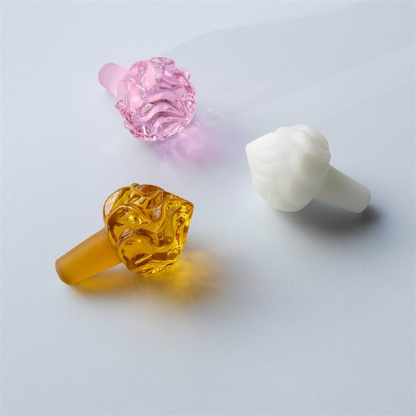 Bouchon en verre Whip rose