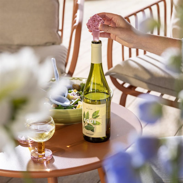 Bouchon en verre Whip rose