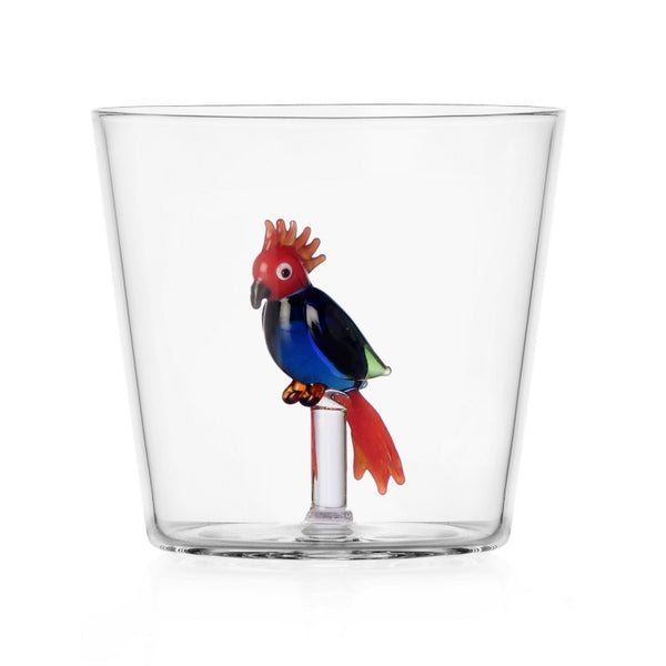 Verre Cacatoès Rouge & Bleu