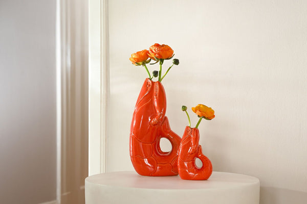 Mini Vase Homard 14 cm Blanc