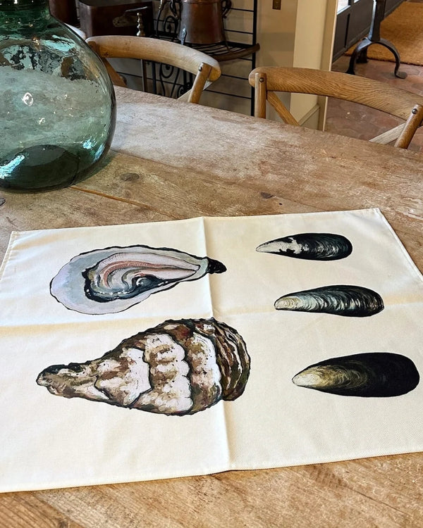 Torchon "Les coquillages"