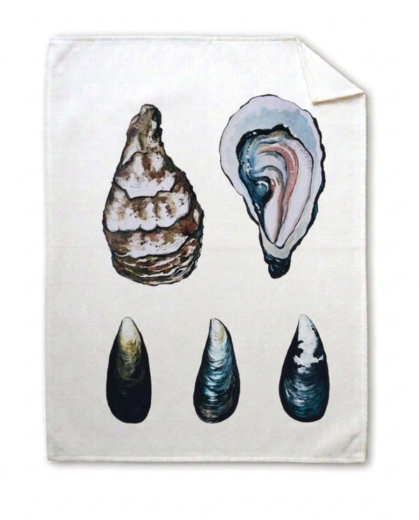 Torchon "Les coquillages"