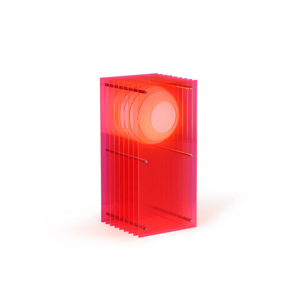 Lampe LOP rectangle acrylique Rose