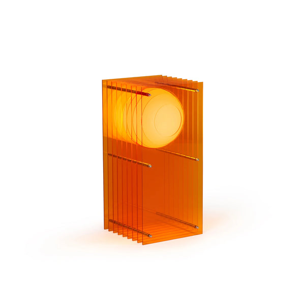 Lampe LOP rectangle acrylique orange