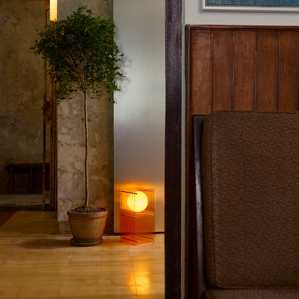 Lampe LOP rectangle acrylique orange