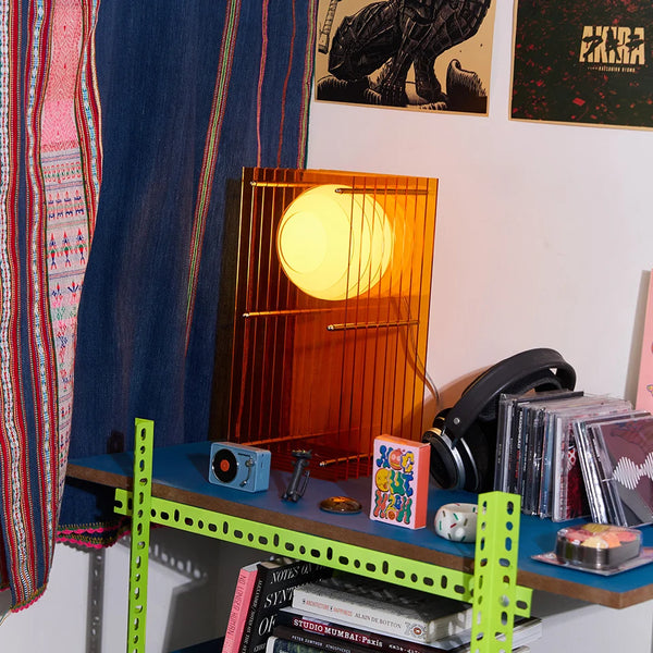 Lampe LOP rectangle acrylique orange