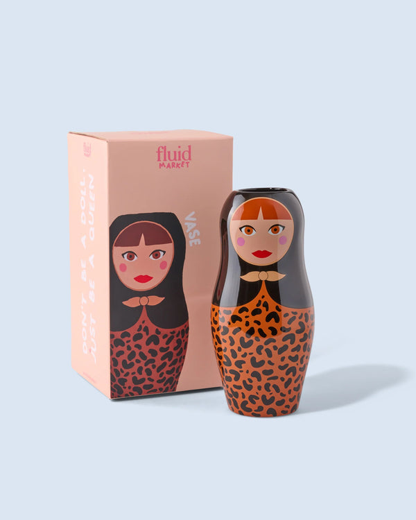 Vase Matriochka Leopard
