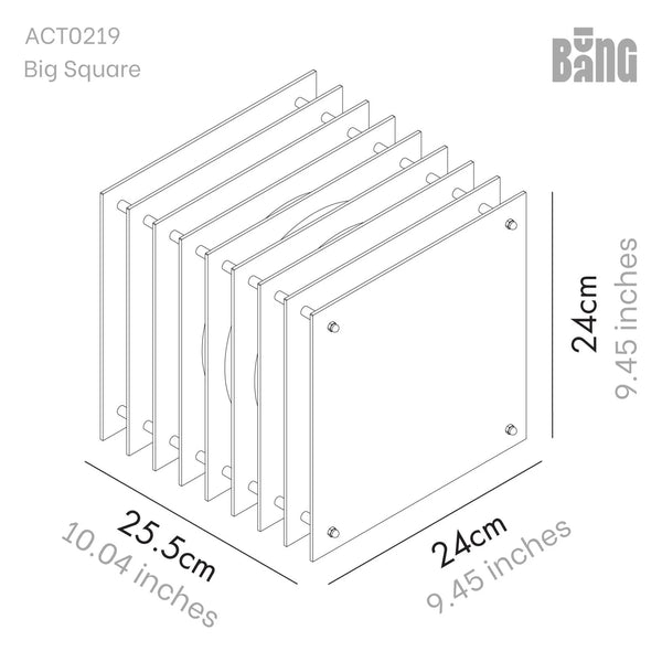 Lampe LOP grand carré acrylique bleue