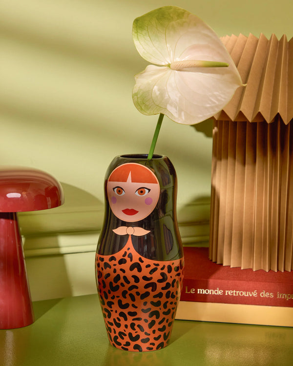 Vase Matriochka Leopard