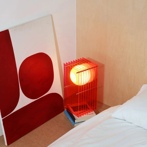 Lampe LOP rectangle acrylique Rose