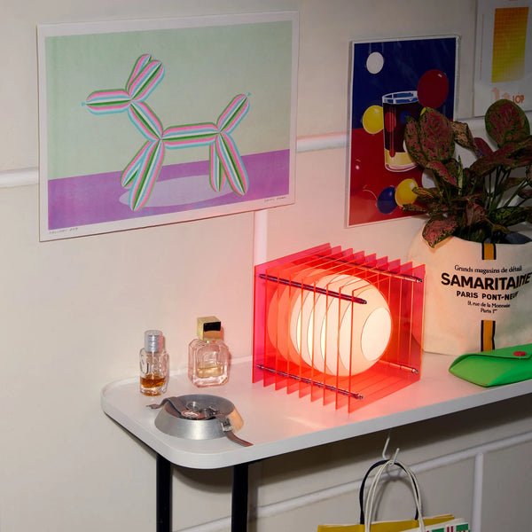 Lampe LOP petit carré rose