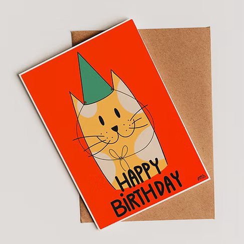 Carte Chat happy birthday