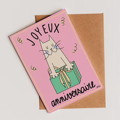 Carte Chat d'anniversaire