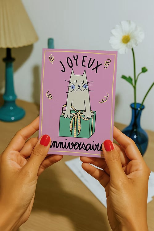 Carte Chat d'anniversaire