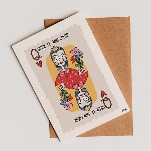 Carte Queen de mon coeur