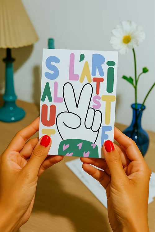 Carte Salut l'artiste