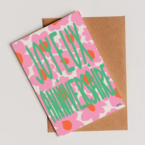 Carte Fleur d'anniversaire
