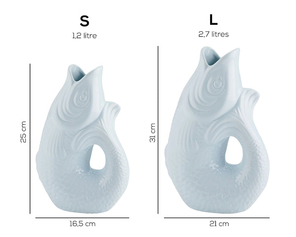 Carafe / Vase Poisson S 1,2 litre Light blue