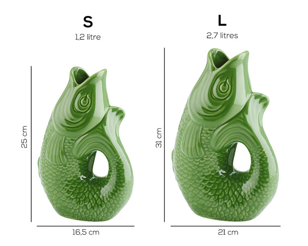 Carafe / Vase Poisson S 1,2 litre Vert