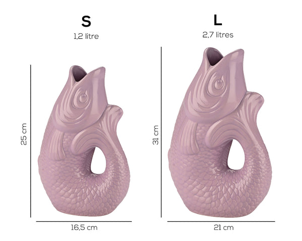 Carafe / Vase Poisson S 1,2 litre Lavande