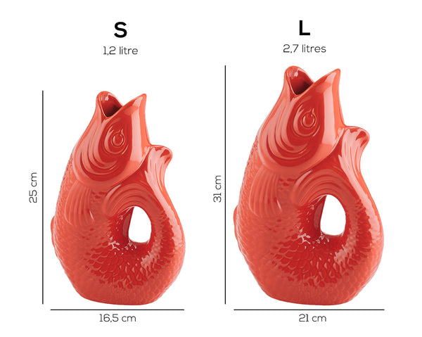 Carafe / Vase Poisson S 1,2 litre Rouge