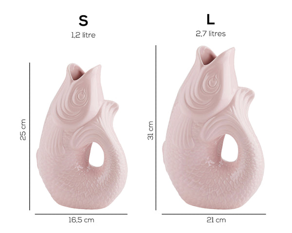 Carafe / Vase Poisson S 1,2 litre Rose
