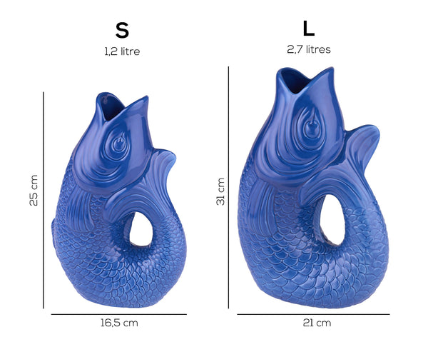 Carafe / Vase Poisson S 1,2 litre Azur