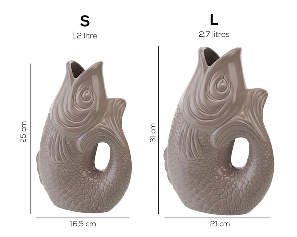 Carafe / Vase Poisson S 1,2 litre Sable